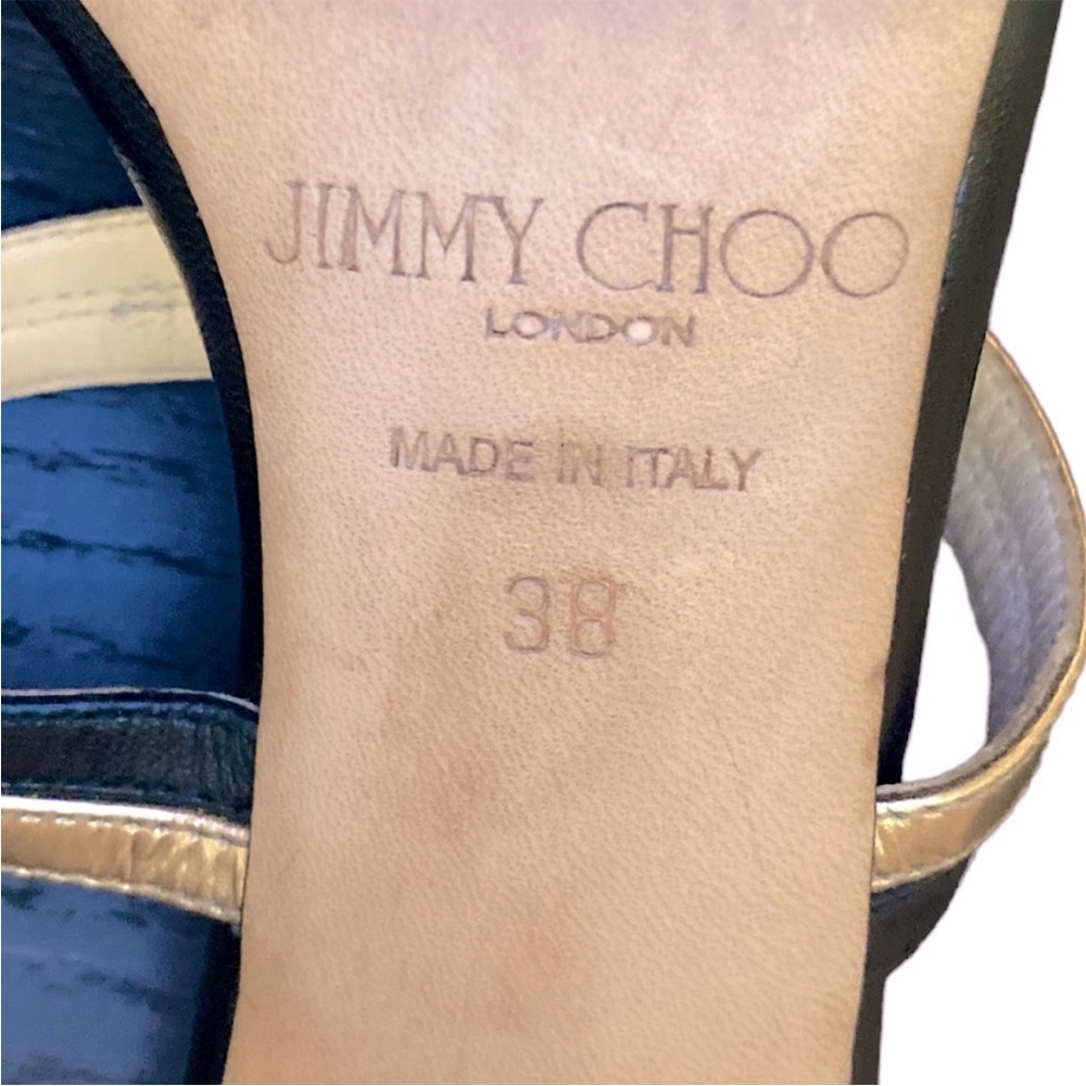 Jimmy Choo Black And Gold Leather - Gem